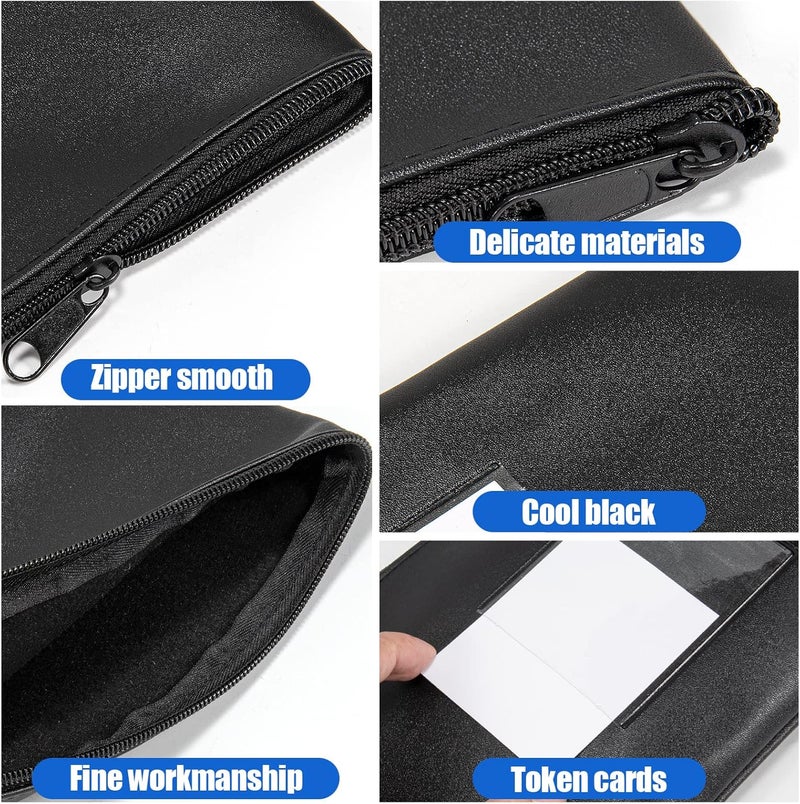 JOOLOKT Money Bags With Zipper,Cash Bag, Check Wallet, Cosmetics,Bank Bag,11x6.1 inch Money Pouch,2 Pieces - Image 2